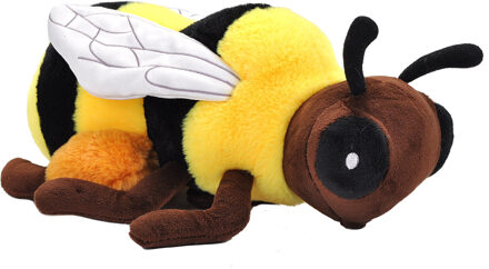 Pluche knuffel dier honingbij - zwart/geel - 30 cm - Knuffeldier Multikleur