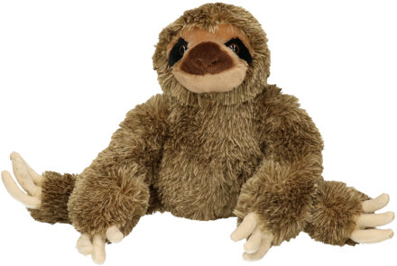 Pluche knuffel dier Luiaard - 30 cm - Speelgoed wilde dieren knuffelbeesten