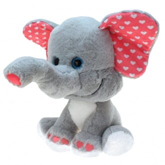 Pluche knuffel dier olifant 30 cm Multi