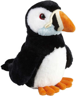 Pluche knuffel dier - Papegaaiduiker vogel - 30 cm - Speelgoed knuffels zeevogels Multi