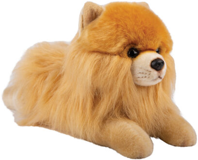 Pluche knuffel dier Pomeranian/dwergkeeshond - 30 cm - blond