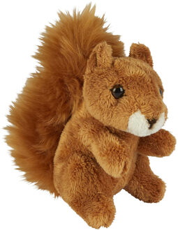 Pluche knuffel dier - Rode Eekhoorn - 15 cm - Speelgoed eekhoorns knuffels