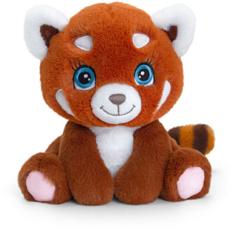 Pluche knuffel dier rode panda 25 cm - Knuffeldier Multikleur