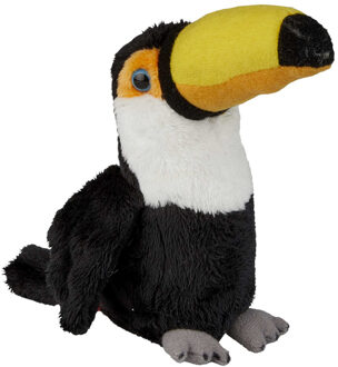 pluche knuffel dier Toekan - 15 cm - Knuffels van tropische vogels - dieren cadeau Multi