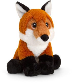 Pluche knuffel dier vos 18 cm - Knuffeldier Multikleur