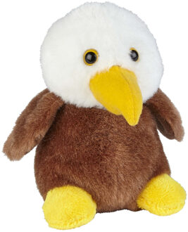 Pluche knuffel dieren Amerikaanse Zeearend roofvogel van 12 cm - Vogel knuffels Multikleur