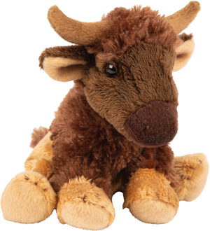 Pluche knuffel dieren bizon buffel 15 cm - Knuffeldier Multikleur