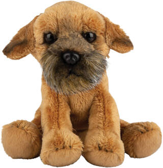 Pluche Knuffel Dieren Border Terrier Hond 13 Cm - Knuffel Huisdieren Multikleur