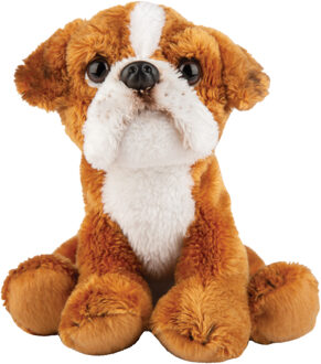 Pluche knuffel dieren Boxer hond 13 cm Multi