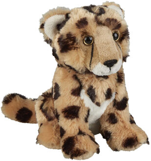 Pluche knuffel dieren Cheetah/Jachtluipaard 18 cm - Knuffeldier Multikleur