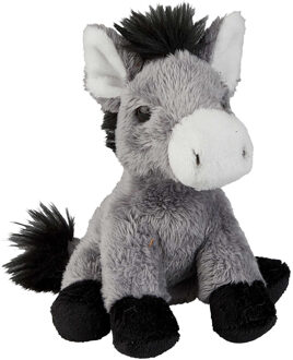 Pluche knuffel dieren Ezel - 15 cm - Speelgoed knuffels - Leuk als cadeau - Ezels Multi