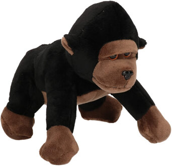 Pluche knuffel dieren gorilla aap van 16 cm - Knuffeldier Multikleur