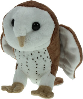 Pluche knuffel dieren Kerkuil vogel van 20 cm - Vogel knuffels Multikleur