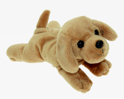 Pluche knuffel dieren Labrador hond blond - 18 cm - Honden knuffels - Cadeau voor jongens/meisjes Multi