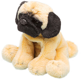 Pluche knuffel dieren Mopshond hond 13 cm Multi