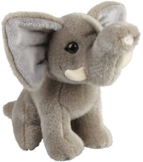 Pluche knuffel dieren Olifant 18 cm - Knuffeldier Multikleur