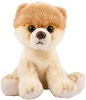 Pluche knuffel dieren Pomeranian/Dwergkeeshond 13 cm - Knuffel huisdieren Multikleur