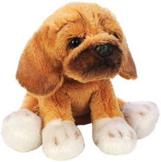 Pluche knuffel dieren Puggle hond 13 cm - Knuffel huisdieren Multikleur