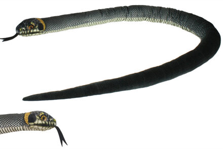 Pluche knuffel dieren ringslang van 150 cm Zwart