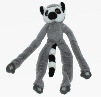 Pluche knuffel dieren Ringstaart Maki aap van 43 cm Multi