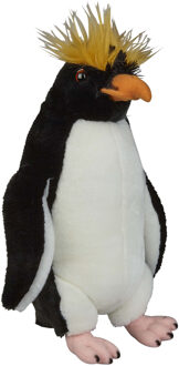 Pluche knuffel dieren Rockhopper Pinguin/rotspinguin van 32 cm - Knuffel zeedieren Multikleur