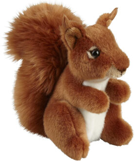 pluche knuffel dieren Rode Eekhoorn - 18 cm - bosdieren speelgoed