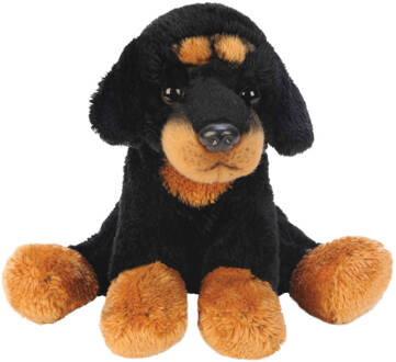 Pluche Knuffel Dieren Rottweiler Hond 13 Cm - Knuffel Huisdieren Multikleur