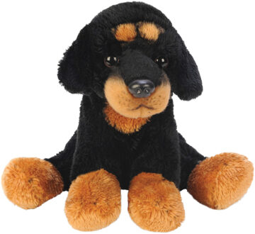 Pluche knuffel dieren Rottweiler hond - 13 cm