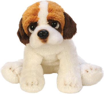 Pluche knuffel dieren Sint Bernhard hond 13 cm - Knuffel huisdieren Multikleur