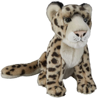 Pluche knuffel dieren Sneeuw Luipaard 28 cm