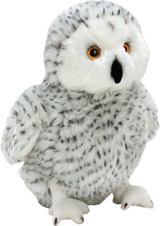 Pluche knuffel dieren Sneeuwuil 33 cm - uilen/vogels speelgoed