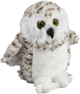Pluche knuffel dieren Sneeuwuil vogel van 18 cm Multi
