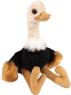 Pluche knuffel dieren struisvogel 15 cm - Knuffeldier Multikleur