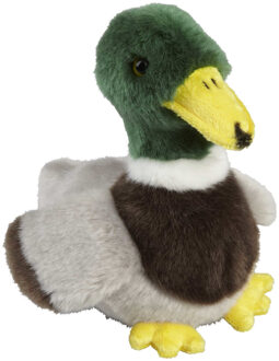 Pluche knuffel dieren Wilde Eend vogel van 18 cm - Vogel knuffels Multikleur