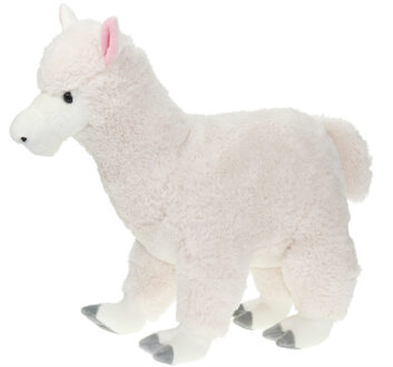 Pluche knuffel dieren witte Alpaca van 40 cm