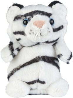 Pluche knuffel dieren Witte Tijger 12 cm - Knuffeldier