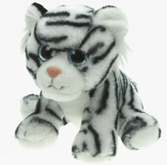Pluche knuffel dieren witte Tijger van 25 cm