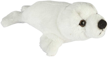 Pluche knuffel dieren Witte zeehond pup van 15 cm - Knuffel zeedieren