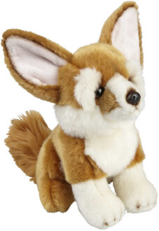 Pluche knuffel dieren Woestijnvos/Fennec 18 cm Multi
