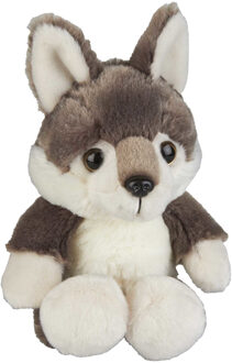 Pluche knuffel dieren Wolf 18 cm - Knuffeldier Multikleur