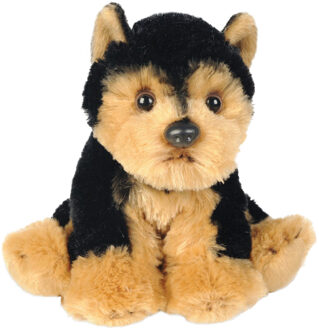 Pluche knuffel dieren Yorkshire Terrier hond - 13 cm - Speelgoed knuffelbeesten