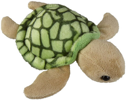 Pluche knuffel dieren Zeeschildpad van 12 cm - Knuffeldier Bruin