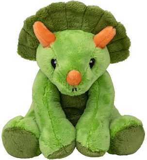 Pluche knuffel dinosaurus Triceratops - 20 cm - Speelgoed - Knuffeldier Multikleur