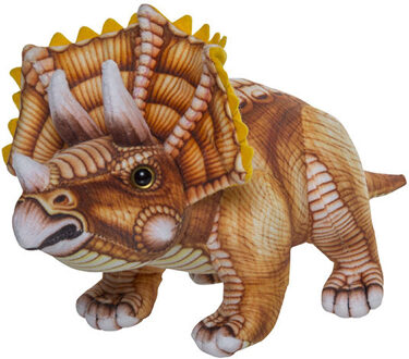 Pluche knuffel dinosaurus Triceratops van 30 cm - Knuffeldier Multikleur