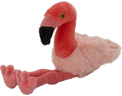Pluche knuffel flamingo - roze - van 26 cm - tropische vogels - knuffels cadeau