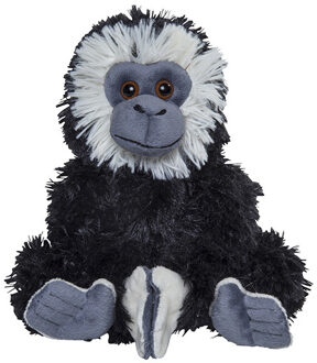 Pluche knuffel gibbon aapje zwart van 17 cm
