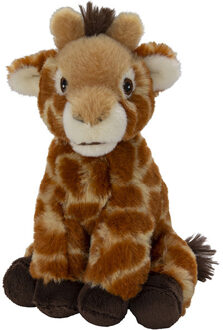 Pluche knuffel giraffe van 17 cm - Knuffeldier Multikleur