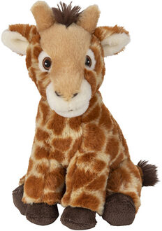 Pluche knuffel giraffe van 19 cm - Knuffeldier Multikleur