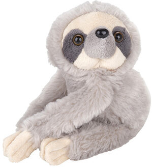 pluche knuffel - grijze luiaard - 17 cm - dieren knuffels Multi