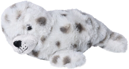 Pluche knuffel grijze zeehond van 24 cm - Knuffeldier Zwart